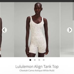 Lululemon Align Tank Top
Cheetah Camo Antique White Multi size 8